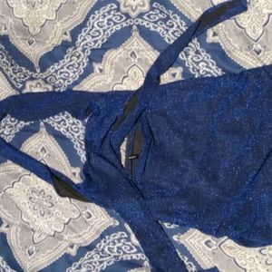 glitter blue dress (size):medium
